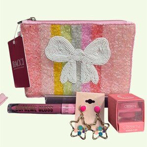 BUNDLE OF BACCI BEADED POUCH IN PASTEL COLORS AND MORE